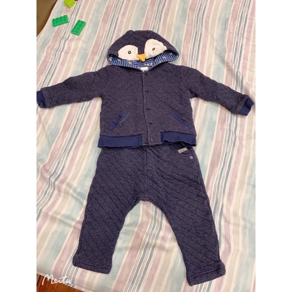 二手奇哥2歲企鵝🐧套裝（棉外套+棉褲）