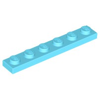樂高 LEGO 中 天空藍色 1x6 薄板 薄片 薄磚 顆粒 3666 4625036 積木 Azure Plate