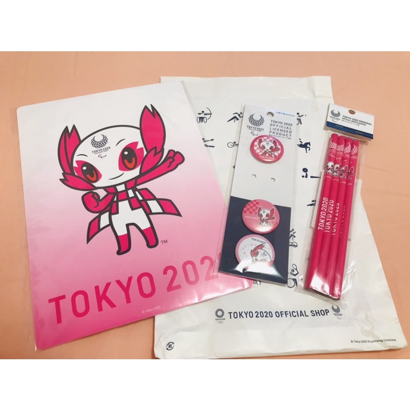 🏅️2020東京奧運吉祥物周邊商品✨紀念徽章鉛筆墊板