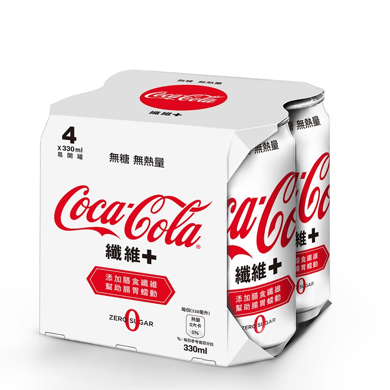 Coca Cola 可口可樂纖維+[箱購] 330ml x 24【家樂福】