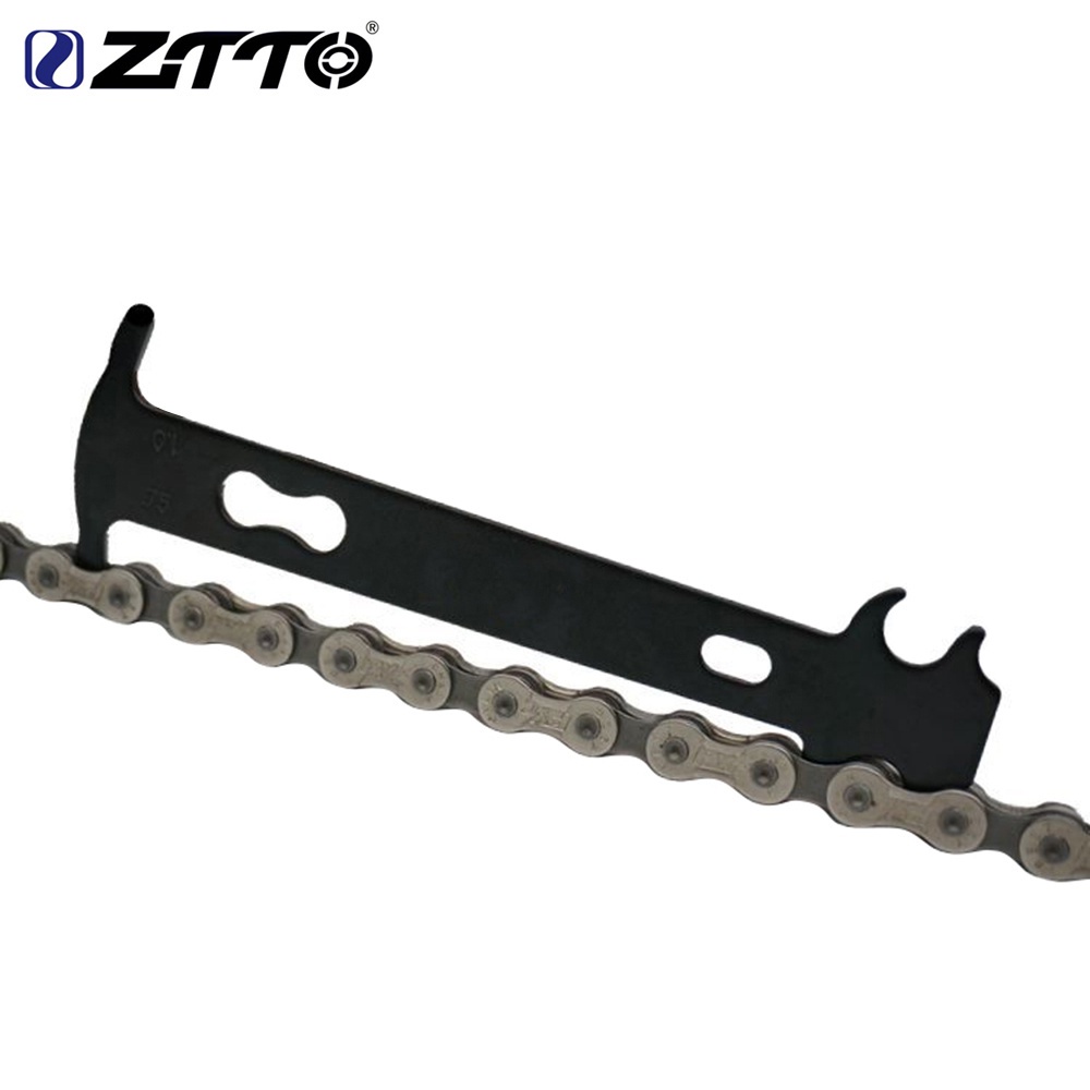 Ztto 1 個 自行車鏈條磨損指示器工具黑色鏈條檢查器套件自行車維修工具鏈條工具