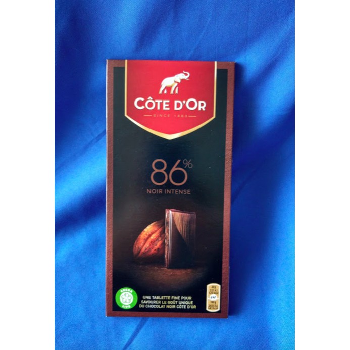 代購 Cote d'Or 比利時大象牌巧克力 86% 純黑苦甜巧克力磚. 100g. 養生苦味巧克力. 即期良品.特價