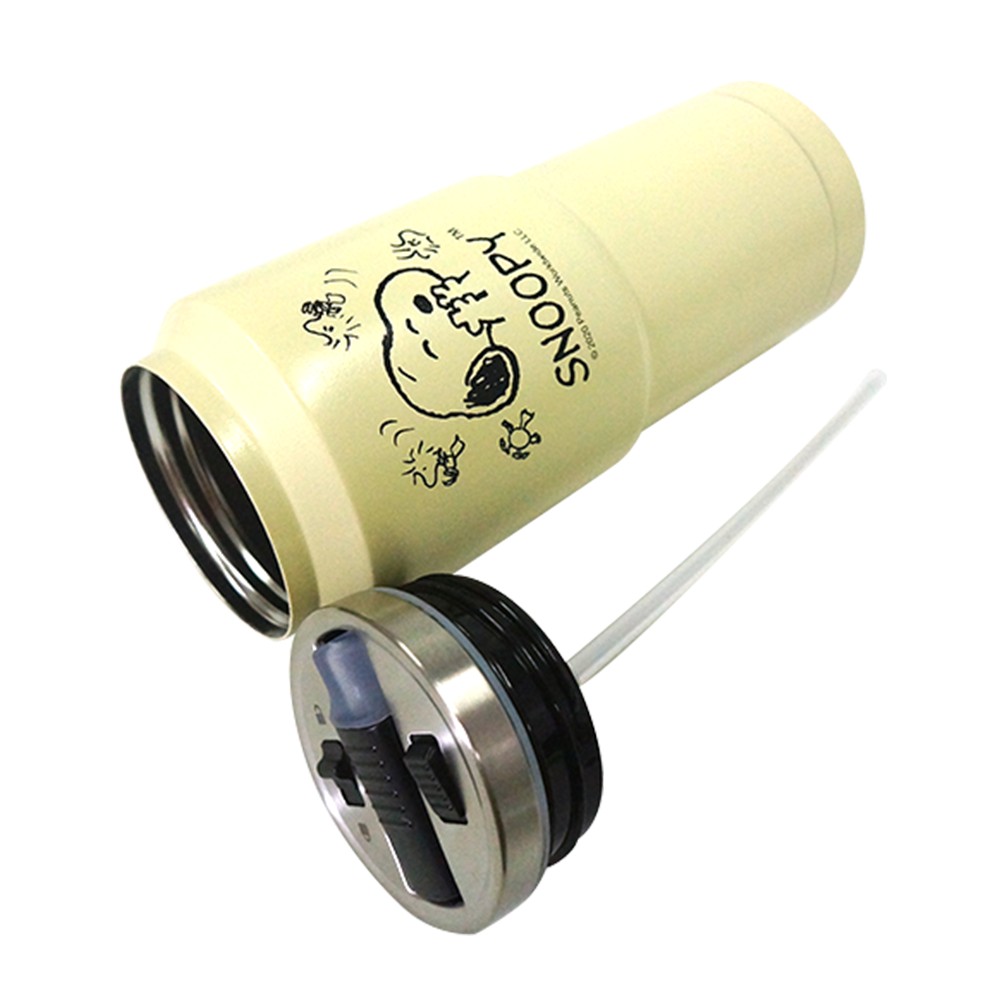 史努比彈扣304不鏽鋼吸管杯可拆洗隨身杯 網狐家居 現貨 蝦皮購物