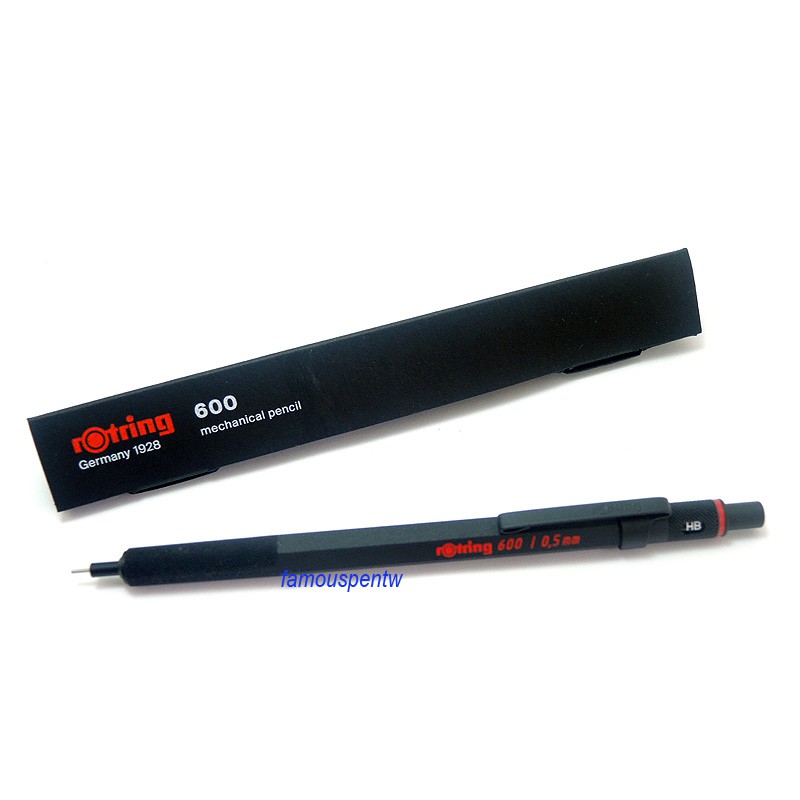 愛好設計實用筆友必備：德國 rOtring 600 自動鉛筆， 日本真品平行輸入，亮霧黑 0.7 mm，新品現貨實拍。