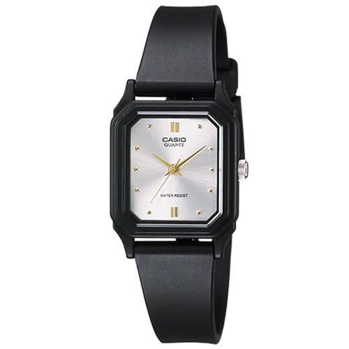 【CASIO】卡西歐 復古長形閃耀錶面橡膠錶帶腕錶-銀面 LQ-142E-7A 台灣卡西歐保固一年