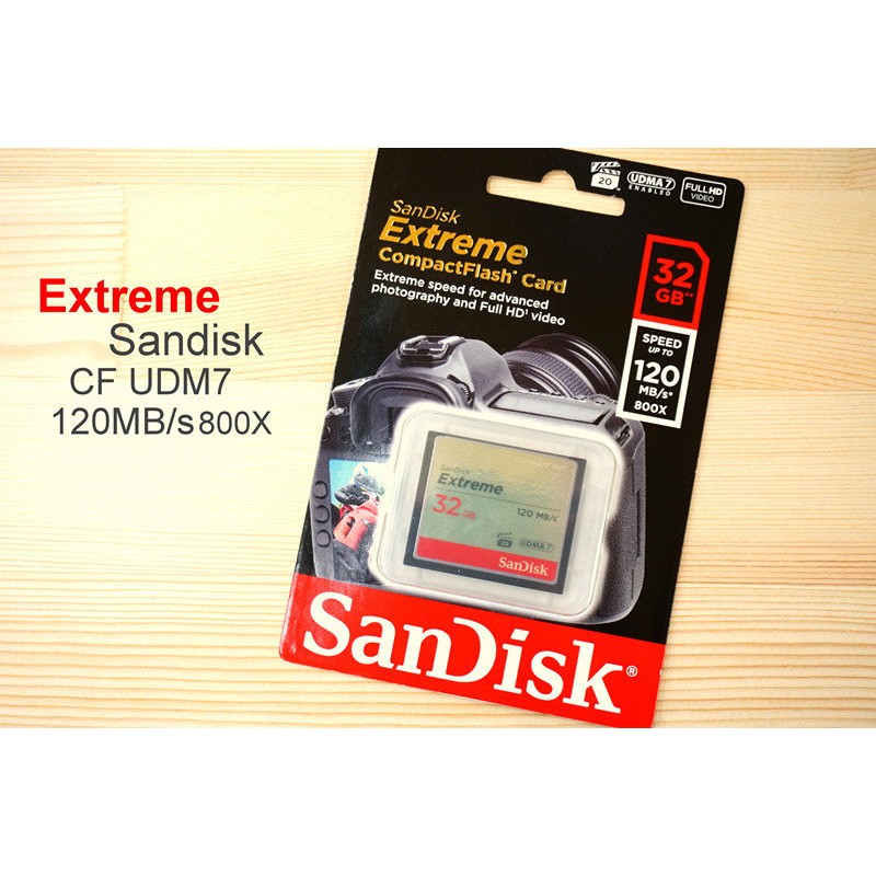 【中壢NOVA-水世界】SanDisk Extreme CF 32G【120MB/s 800X】高速記憶卡 公司貨