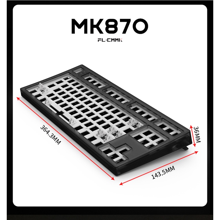 [出清大特價] 腹靈 MK870 87鍵機械鍵盤客制化套件 單模 熱插拔 DIY