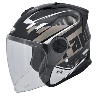 M2R 安全帽 J-X 5 消光黑 全可拆 抗UV鏡片 浮動鏡片座 半罩《比帽王》
