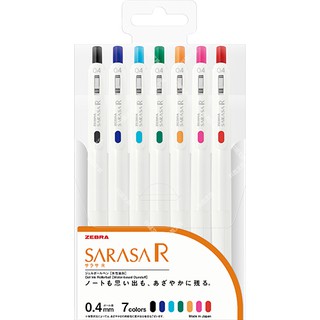 日本 Zebra Sarasa R 濃 [JJS29-R1-7C] 0.4mm 原子筆 水性墨水 7色一組