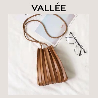 【VALLEE】 ✨現貨包包 ✨新款日系甜美褶皺斜背包韓版簡約迷你手機包軟皮牛皮斜挎小包質感斜背包側背包肩背包