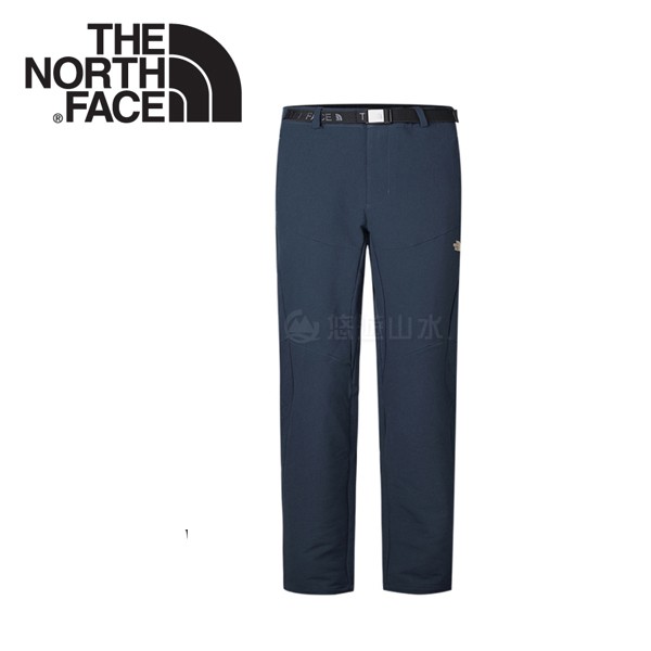 【The North Face 男款 彈性防潑保暖長褲《藍色》】366EH2G/秋冬款/防潑/保暖長褲/休閒長/悠遊山水