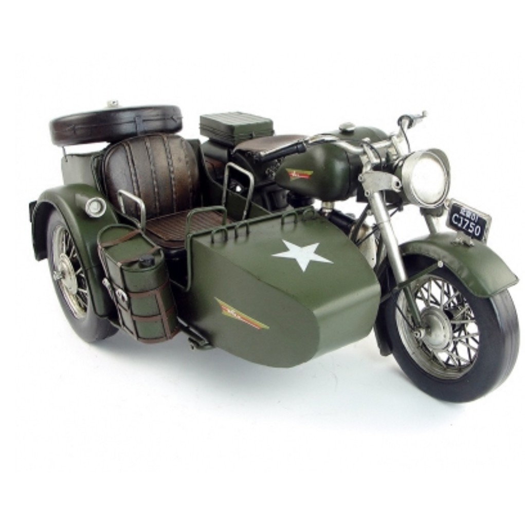 【 pedinanax佩迪奶奶】復古 長江750 二戰 美式 三輪 摩托車 機車 模型