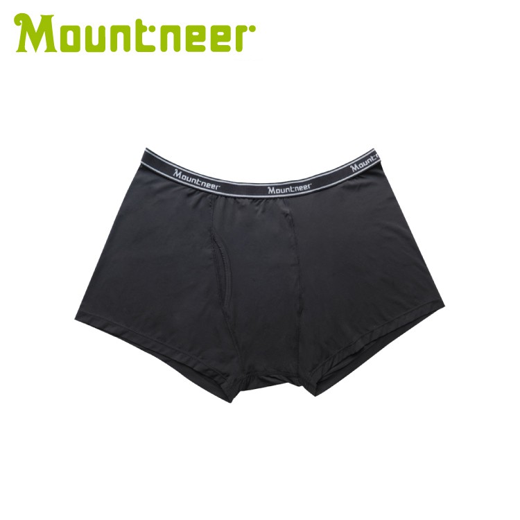 【Mountneer 山林 男 排汗開洞四角內褲《黑色》】11K77-01/透氣內褲/排汗內褲/四角褲/悠遊山水