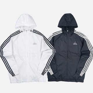 胖達）ADIDAS ESSENTIALS 防風 風衣 連帽 運動 外套 HE4322 黑 HE4318 白 男