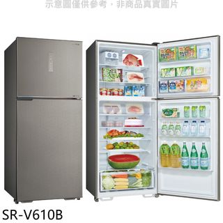 SANLUX臺灣三洋606公升雙門變頻冰箱SR-V610B 大型配送