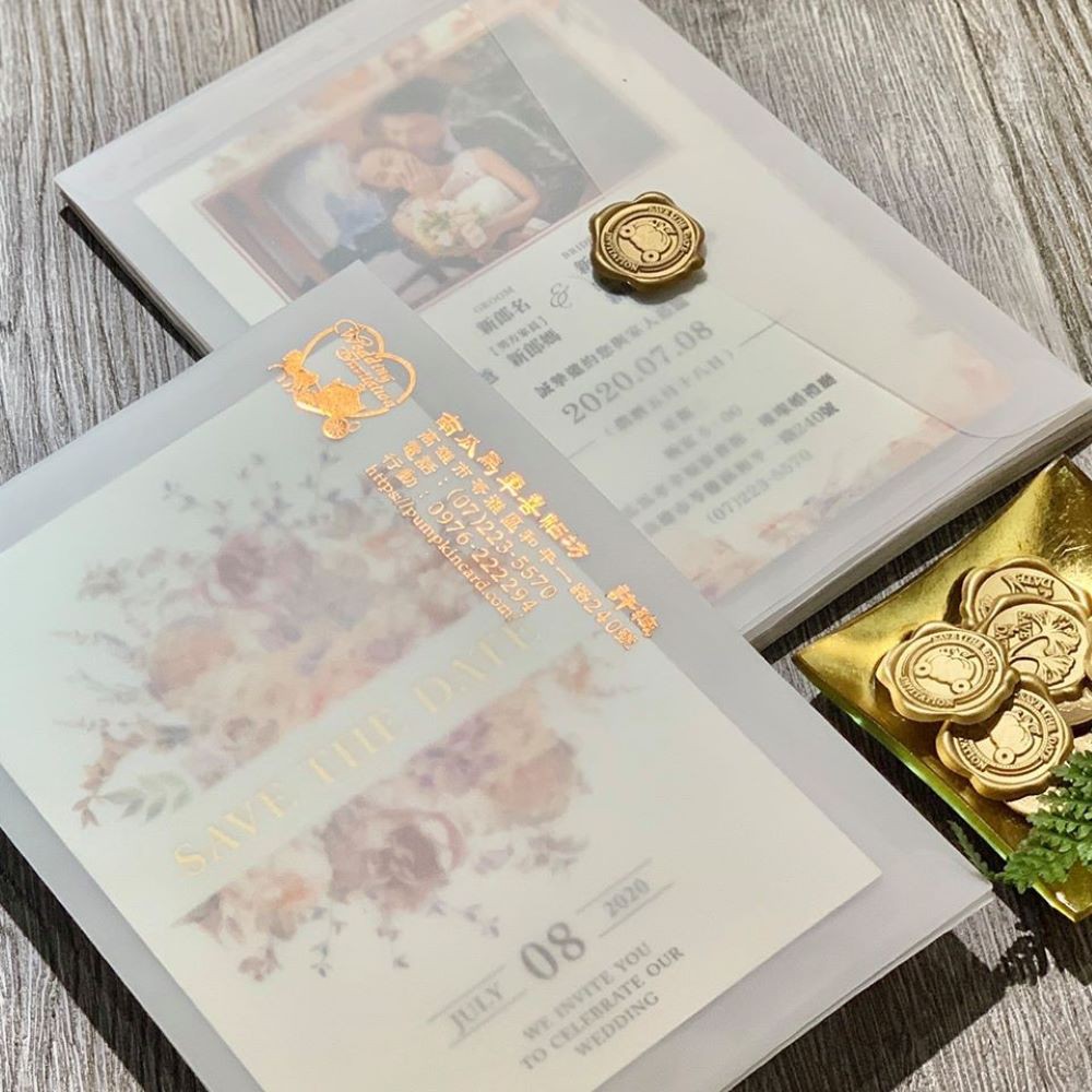 南瓜馬車喜帖坊 描圖紙信封 霧面信封 邀請卡 喜帖封套 蝦皮購物