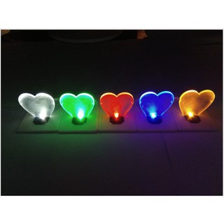 創意LED名片燈 卡片燈 愛心卡片燈 星型卡片燈 燈泡顏色隨機 小夜燈