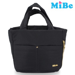 【MiBe】Bonnie Bag輕量空氣手提包-黑金(媽媽包/情侶包/親子包)防潑水