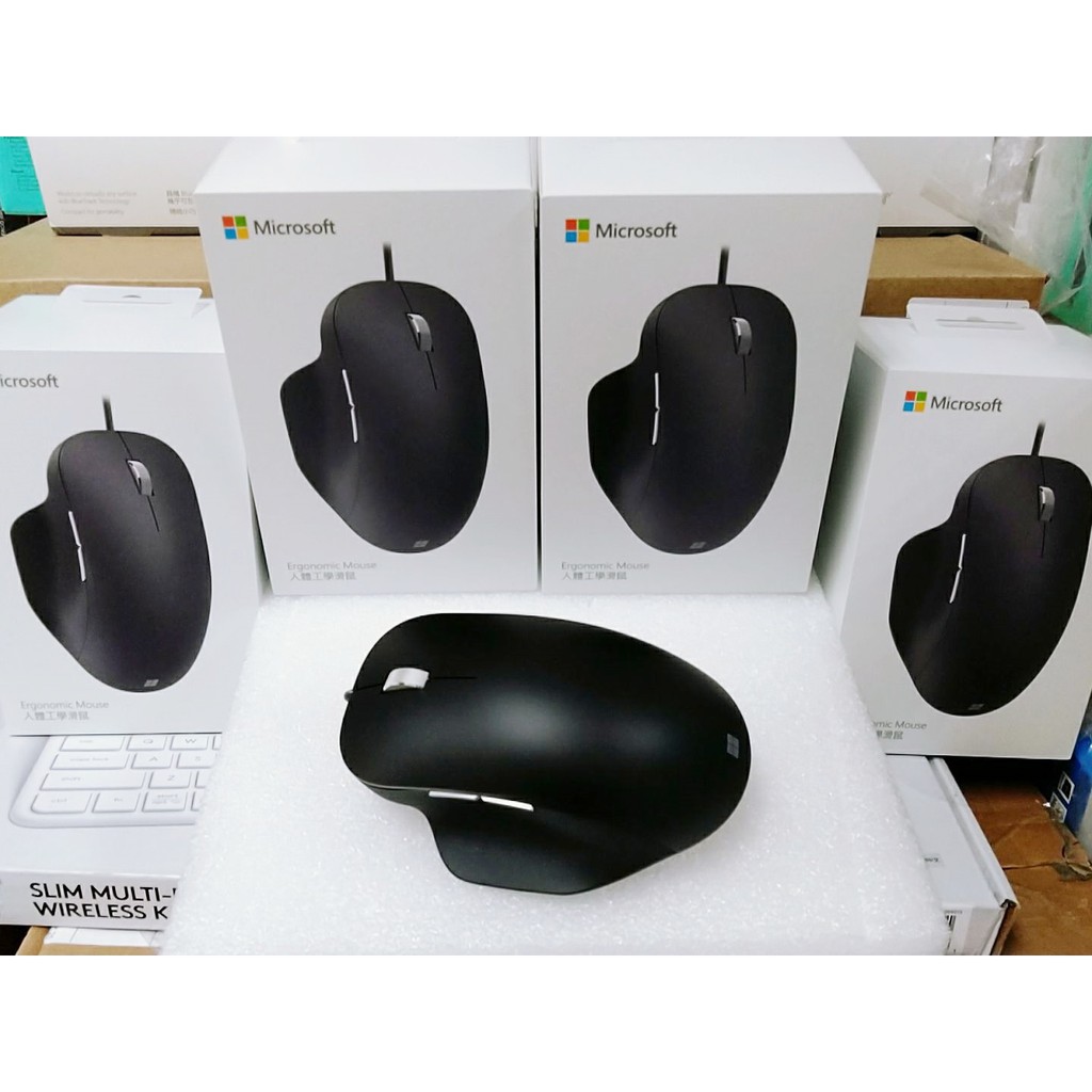 【本店吳銘】 微軟 Microsoft Ergonomic Mouse 人體工學滑鼠 有線版 藍光技術 多工按鍵舒適質感