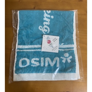 OSIM 毛巾 純棉 長型 長版 運動毛巾 吸水 吸汗 長條毛巾 健身 跑步 運動長巾-藍綠色 湖水藍色 全新 臺灣製