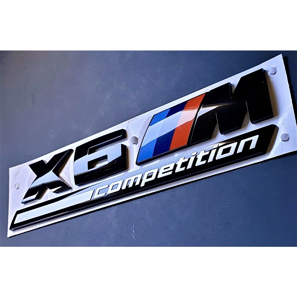 德國原廠BMW F96 X6M Competition 高光黑字標 Emblem M6字標 G06 X6