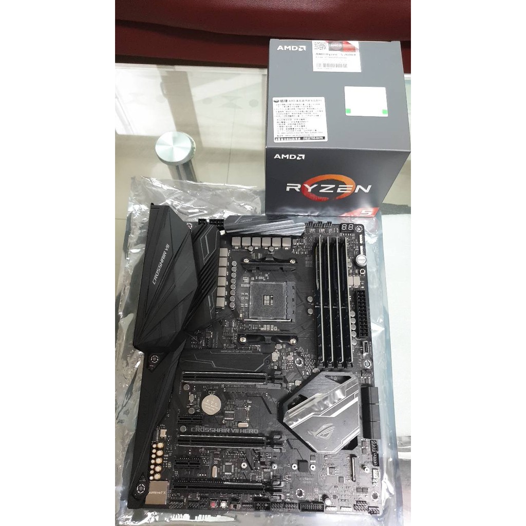 AMD Ryzen5 2600X+ASUS ROG CROSSHAIR VII HERO+DDR4-2666 8G*4