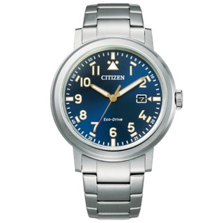 CITIZEN星辰 AW1620-81L休閒簡約光動能腕錶/藍面 40mm