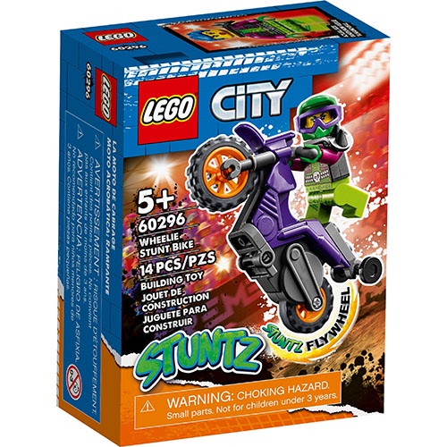 LEGO樂高 LT60296前輪離地特技摩托車 2022_City 城市系列