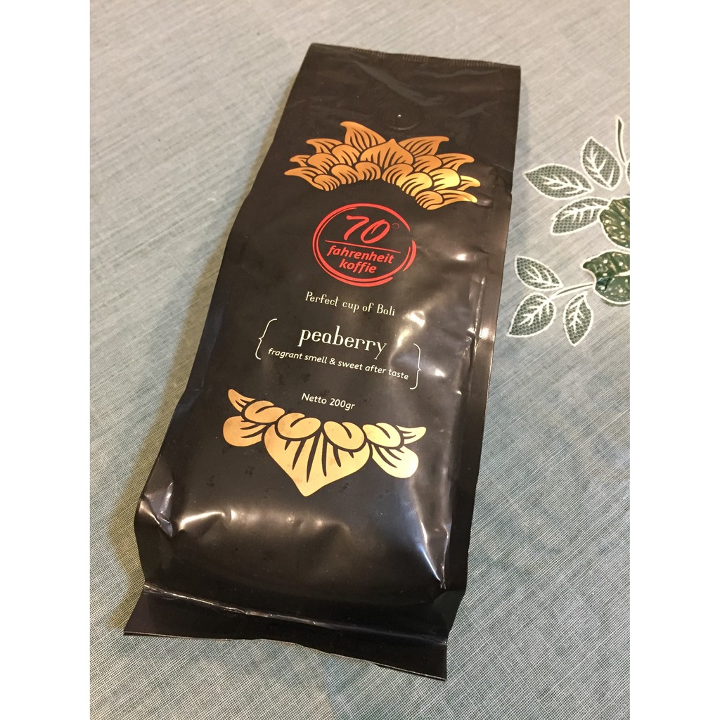 印尼峇里島KIRRIN金麒麟公豆咖啡Peaberry Bean 200g