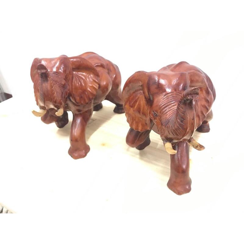 仿真大象 仿木大象 藝術品 家中擺飾 大象 塑膠仿木製品