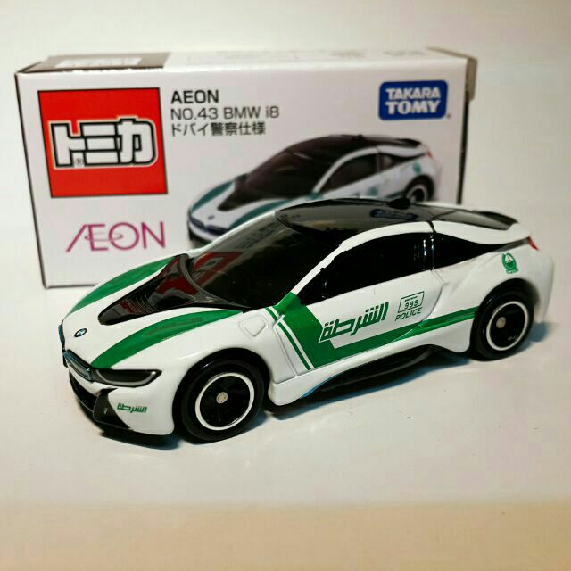 日版全新 TOMICA AEON No.43 BMW I8 杜拜警車仕様 限定 跑車 超跑  Lamborghini