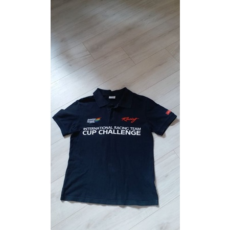 百貨公司購買班尼頓 黑色polo衫班尼頓賽車 Benetton formula 1 棉質上衣 運動上衣 品牌上衣