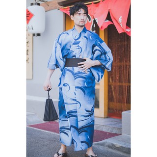 全新日本購回 日本浴衣家居服甚平祭典傳統武士服和服休閒服夏季男性大人 蝦皮購物