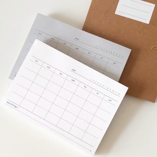 <分裝>「think record－monthly memo pad / gray」韓國設計師品牌便條紙