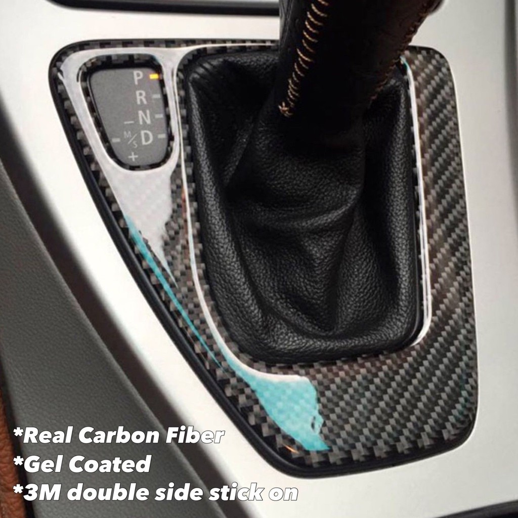 自排排檔面板貼片保護裝飾貼 真碳纖維 光面滴膠 Carbon Fiber 07-13 E90 E92 E93 335i
