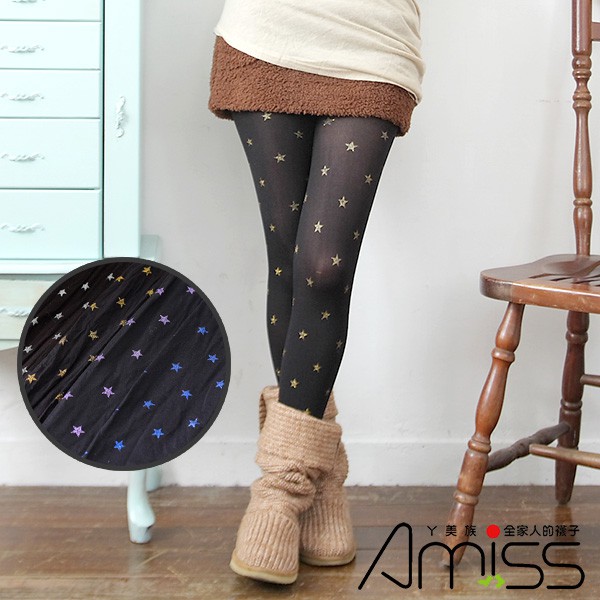 【Amiss】雜誌款造型褲襪-星星(4色) A131-41