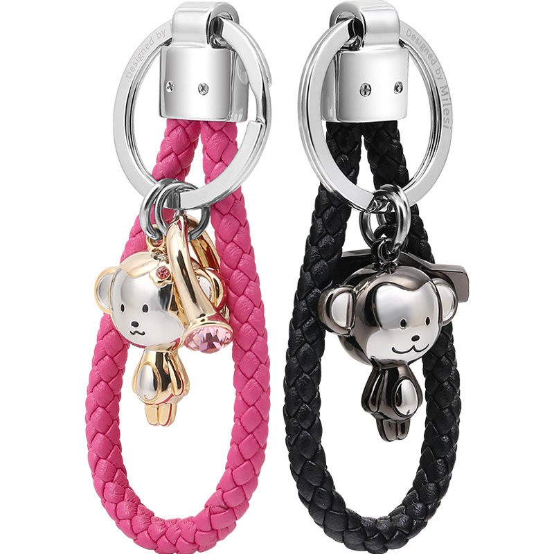 大耳猴情侶創意鑰匙圈/男女韓版情侶汽車鑰匙圈/可愛猴子鑰匙鏈挂件禮物