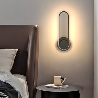 [110V可用] 室內簡約壁燈 現代北歐床頭燈 330°可旋轉臥室餐廳客廳酒店走廊裝飾燈具