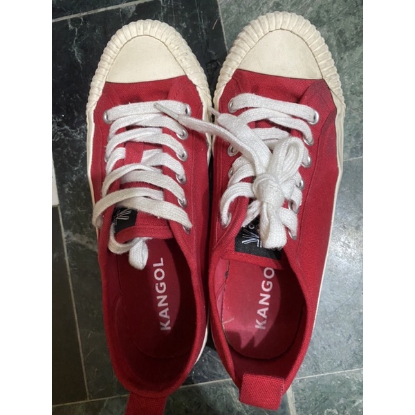 （二手）Kangol帆布鞋 餅乾鞋 紅色 23.5