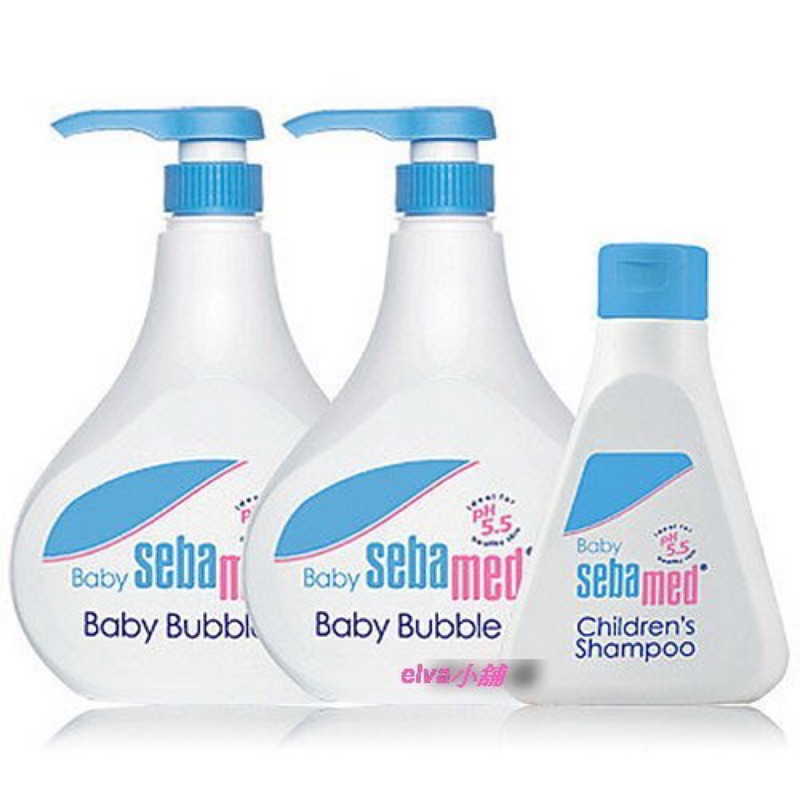 百貨專櫃正貨Sebamed PH5.5 施巴嬰兒泡泡浴露1000mlx2+嬰幼兒洗髮乳500ml(有壓頭)x1敏感性適用