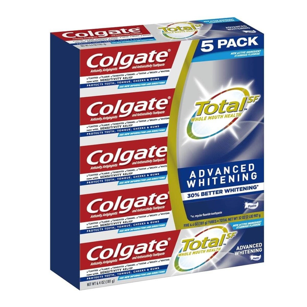 Colgate 全效潔白牙膏 181公克 5入 | COSTCO代購 免代購費