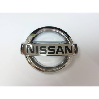 Nissan 後車箱 鍍鉻銀 車標 廠標 logo 標誌 尺寸 長124mm 高 108mm