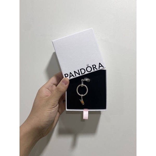 Pandora 潘朵拉珍珠奶茶鑰匙圈 Murano琉璃珍珠奶茶 原價2480