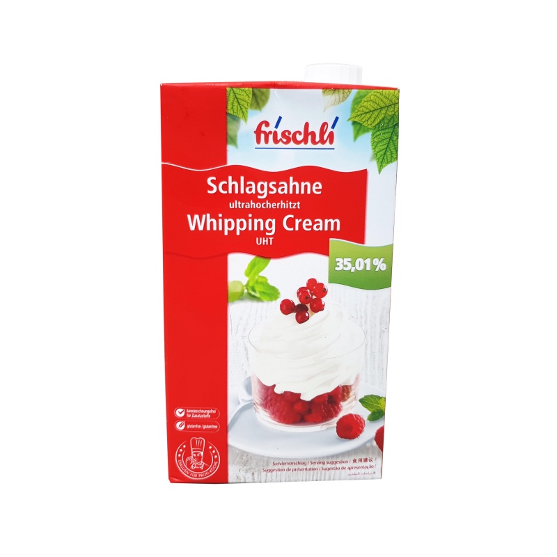 德國Frischli 原味無糖優格/動物性鮮奶油 1L