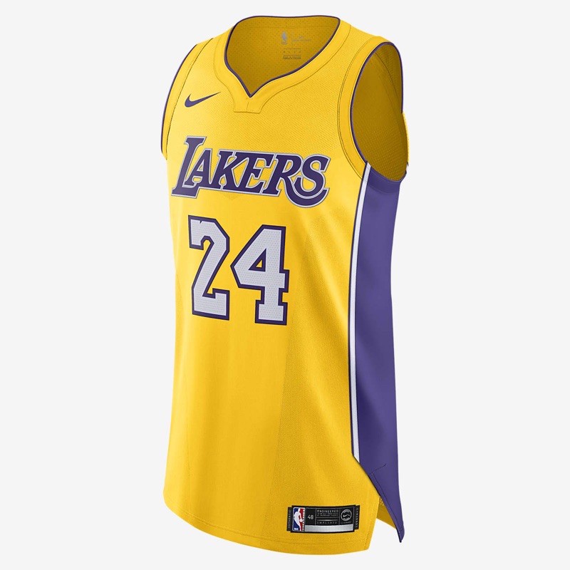 Kobe Bryant Authentic 湖人黃 AU球員版 NBA球衣