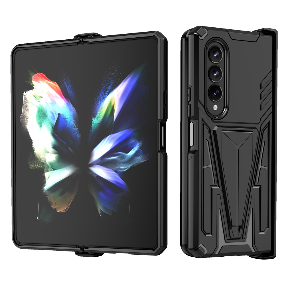 SAMSUNG 三星 Galaxy Z Fold 4 車載支架矽膠 PC 支架手機保護套折疊 4 5G 護甲殼的防震支架