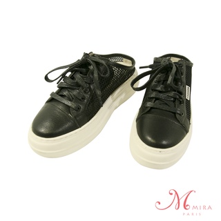 MIRA 真皮網狀透氣休閒鞋-黑/白-W18362N01/W18362N09