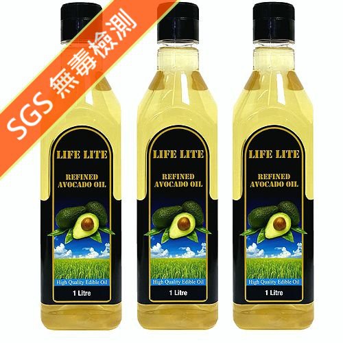Life Lite 風天然-精製酪梨油 1公升原裝瓶, 可食用等級, SGS無毒檢測 (超取單件上限5公斤)
