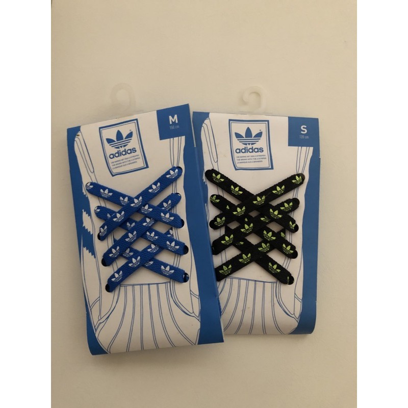 adidas鞋帶 藍 黑