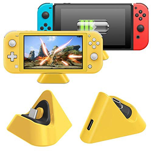 用於nintendo Switch Lite 和nintendo Switch 充電器站的充電座 帶有用於任天堂黃 蝦皮購物